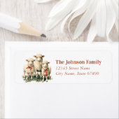 クリスマスヒツジ差出人住所ラベル ラベル (インサイチュ)