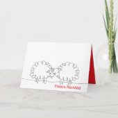 クリスマスヒツジ カード (正面)