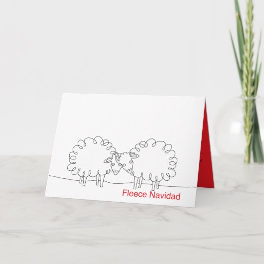 クリスマスヒツジ カード (正面)