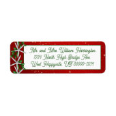 クリスマスヒトデのキラキラ差出人住所ラベル ラベル (正面)