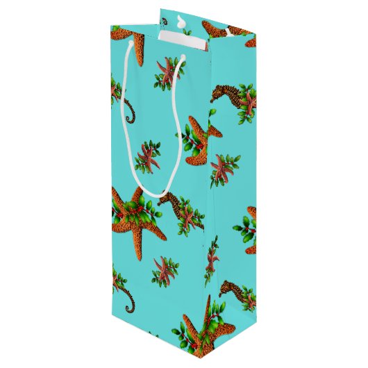 クリスマスヒトデの海の馬 ワインギフトバッグ (裏面アングル)