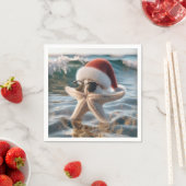 クリスマスヒトデの海 スタンダードカクテルナプキン (インサイチュ)