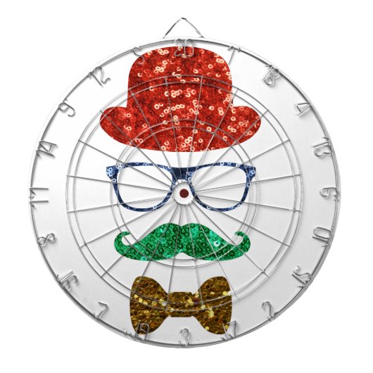 クリスマスヒバの口ひげ ダーツボード (正面)