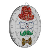 クリスマスヒバの口ひげ ダーツボード (正面左)