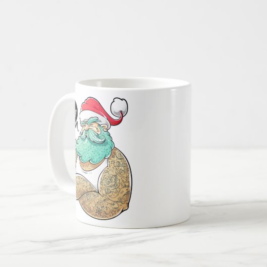 クリスマスヒプスタサンタクロース コーヒーマグカップ (正面左)