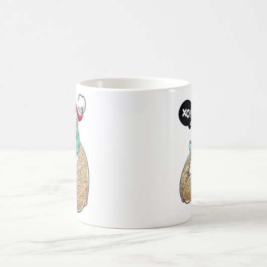 クリスマスヒプスタサンタクロース コーヒーマグカップ (中央)