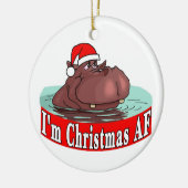 クリスマスヒポタマス セラミックオーナメント (左)