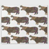 クリスマスヒポタムスラッピング紙 ラッピングペーパー (フラット)