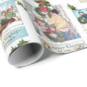 クリスマスビクトリアンの挨拶を楽しむ子どもたち ラッピングペーパー (ロールコーナー)