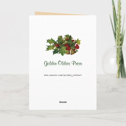 クリスマスビクトリアンの挨拶カード シーズンカード (裏面)