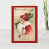 クリスマスビクトリアンの挨拶カード シーズンカード (正面)