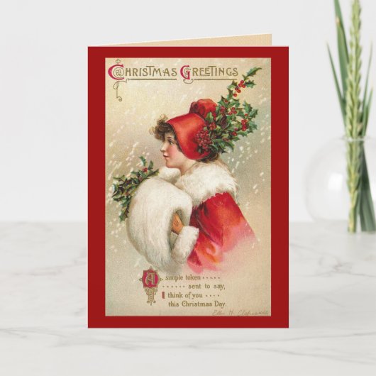 クリスマスビクトリアンの挨拶カード シーズンカード (正面)