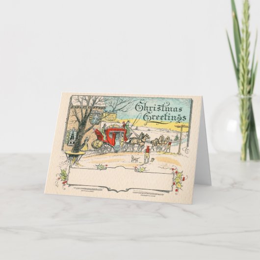 クリスマスビクトリアンの挨拶 シーズンカード (正面)