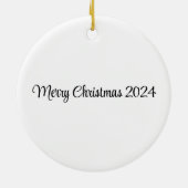 クリスマスビクトリアンカップル セラミックオーナメント (裏面)