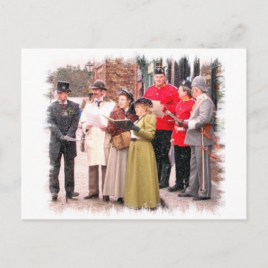 クリスマスビクトリアンキャロル歌手 シーズンポストカード (正面)