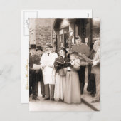 クリスマスビクトリアンキャロル歌手 シーズンポストカード (正面/裏面)