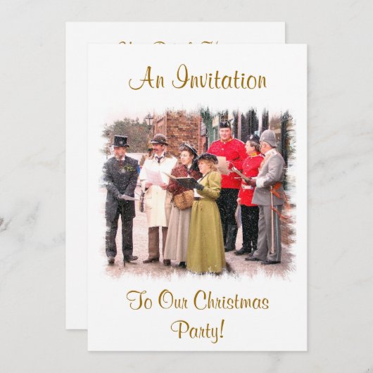 クリスマスビクトリアンキャロル歌手 招待状 (正面/裏面)