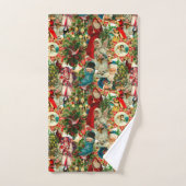 クリスマスビクトリアンコラージュ バスタオルセット (ハンドタオル)