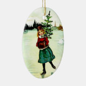 クリスマスビクトリアンツリーの女の子 セラミックオーナメント (右)