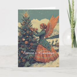 クリスマスビクトリアンドレスの天使 カード