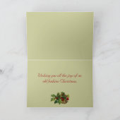 クリスマスビクトリアンバードカード シーズンカード (内部)