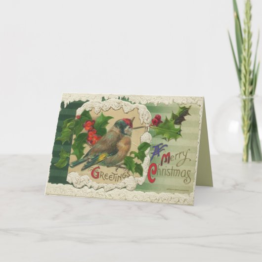 クリスマスビクトリアンバードカード シーズンカード (正面)