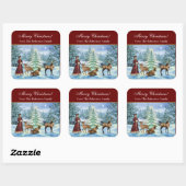 クリスマスビクトリアンパーソナライズされたギフトのシール スクエアシール (シート)