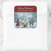 クリスマスビクトリアンパーソナライズされたギフトのシール スクエアシール (バッグ)