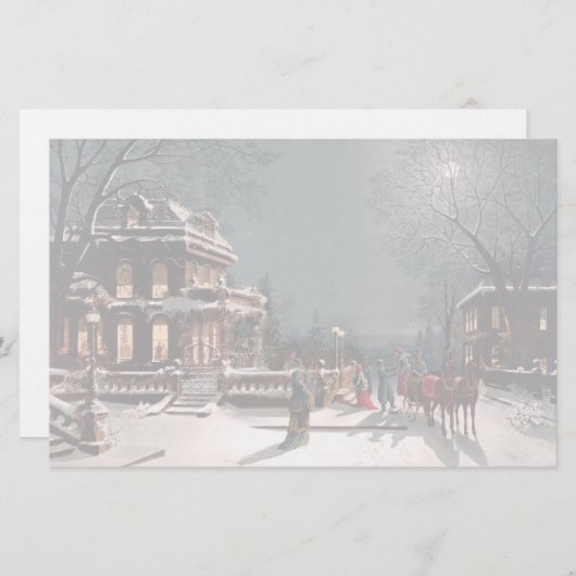 クリスマスビクトリアンパーティー文房具 便箋 (正面/裏面)