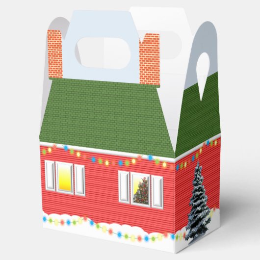 クリスマスビクトリアンホームパーソナライズされたホリデーボックス フェイバーボックス (オープン)