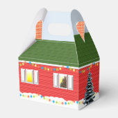 クリスマスビクトリアンホームパーソナライズされたホリデーボックス フェイバーボックス (正面サイド)