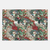 クリスマスビクトリアンポートレート ラッピングペーパーシート (正面3)