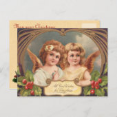 クリスマスビクトリアン天使はがき シーズンポストカード (正面/裏面)
