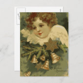 クリスマスビクトリアン天使はがき シーズンポストカード (正面/裏面)