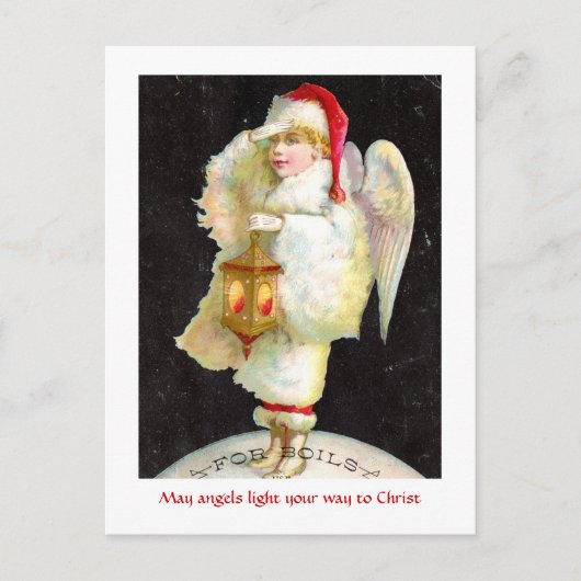 クリスマスビクトリアン天使 シーズンポストカード (正面)