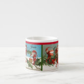 クリスマスビクトリアン小妖精や小人子供カップ名 エスプレッソカップ (正面)