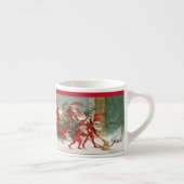 クリスマスビクトリアン小妖精や小人子供カップ名 エスプレッソカップ (右)