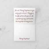 クリスマスビクトリアン折り畳みホリデーカード シーズンカード (内部)