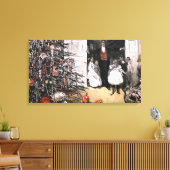 クリスマスビクトリアン朝 キャンバスプリント (インサイチュ (リビング))