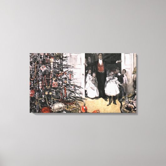 クリスマスビクトリアン朝 キャンバスプリント (正面)