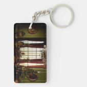 クリスマスビクトリアン – カスタマイズ可能なキーチェーン キーホルダー (裏面)