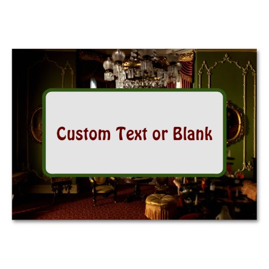 クリスマスビクトリアン – カスタマイズ可能なテーブルカード テーブルナンバー (正面)