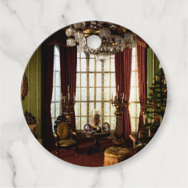 クリスマスビクトリアン – カスタマイズ可能なメッセージカード フェイバータグ