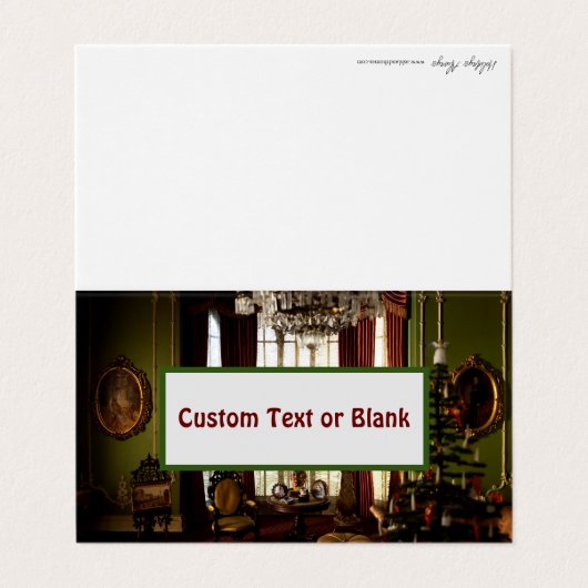 クリスマスビクトリアン – カスタマイズ可能な折り畳みカード 名刺 (外部フラット)