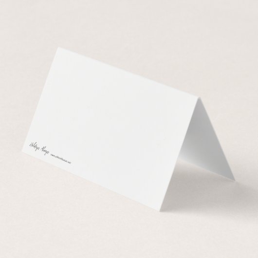 クリスマスビクトリアン – カスタマイズ可能な折り畳みカード 名刺 (裏面)