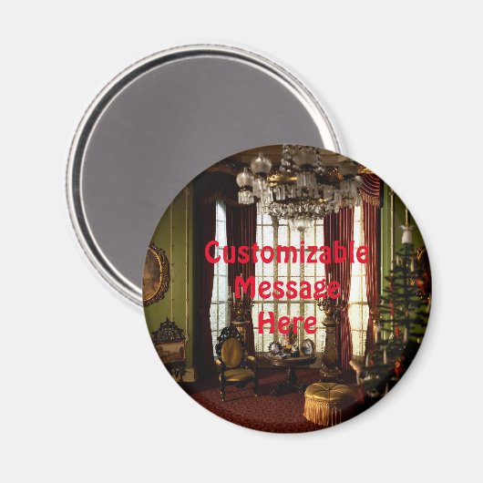 クリスマスビクトリアン – カスタマイズ可能な磁石 マグネット (正面/裏面)