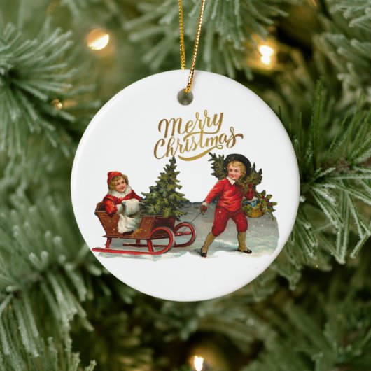 クリスマスビクトリアン セラミックオーナメント (ツリー)