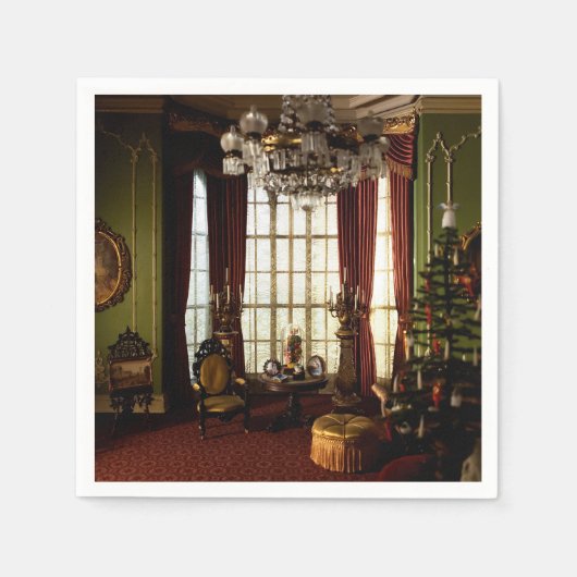 クリスマスビクトリアン – ナプキンス スタンダードカクテルナプキン (正面)