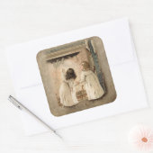 クリスマスビクトリアン・ハースの子ども スクエアシール