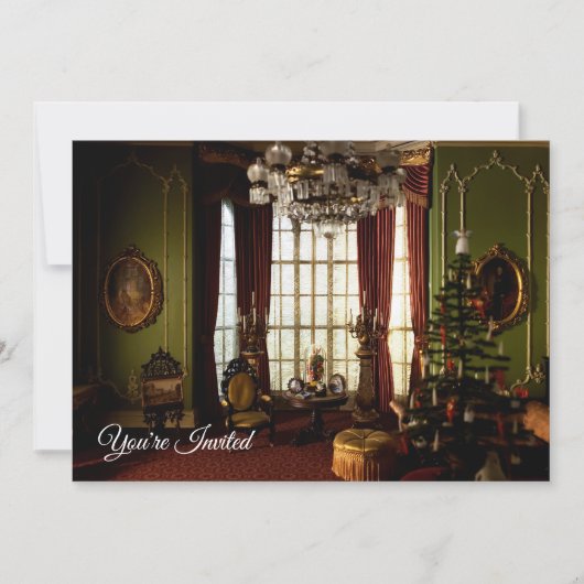 クリスマスビクトリアン- "招待されました" 招待状 (正面)